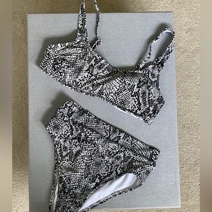 Black and white bikini